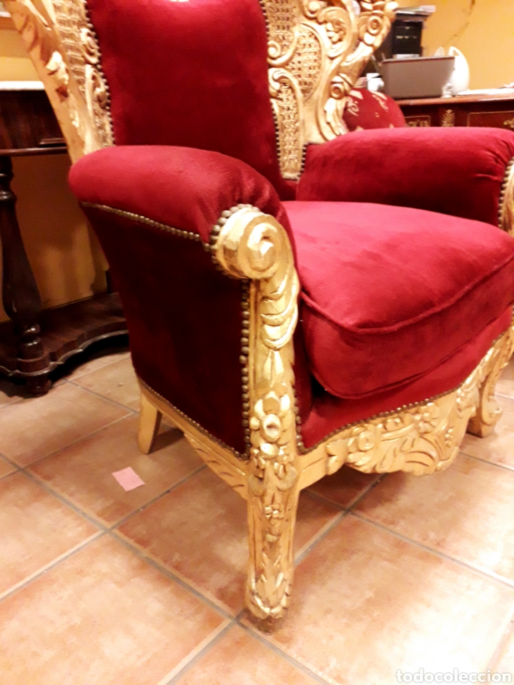 Antig&uuml;edades: ESPECTACULAR SILLON TRONO LUIS XV - Foto 3