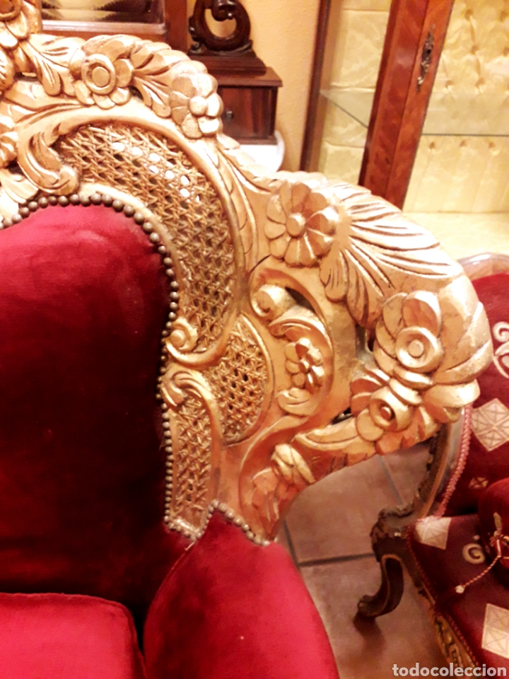 Antig&uuml;edades: ESPECTACULAR SILLON TRONO LUIS XV - Foto 4