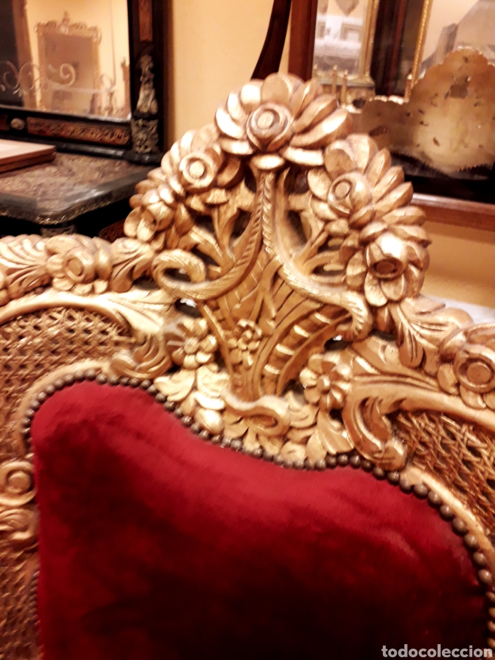 Antig&uuml;edades: ESPECTACULAR SILLON TRONO LUIS XV - Foto 5