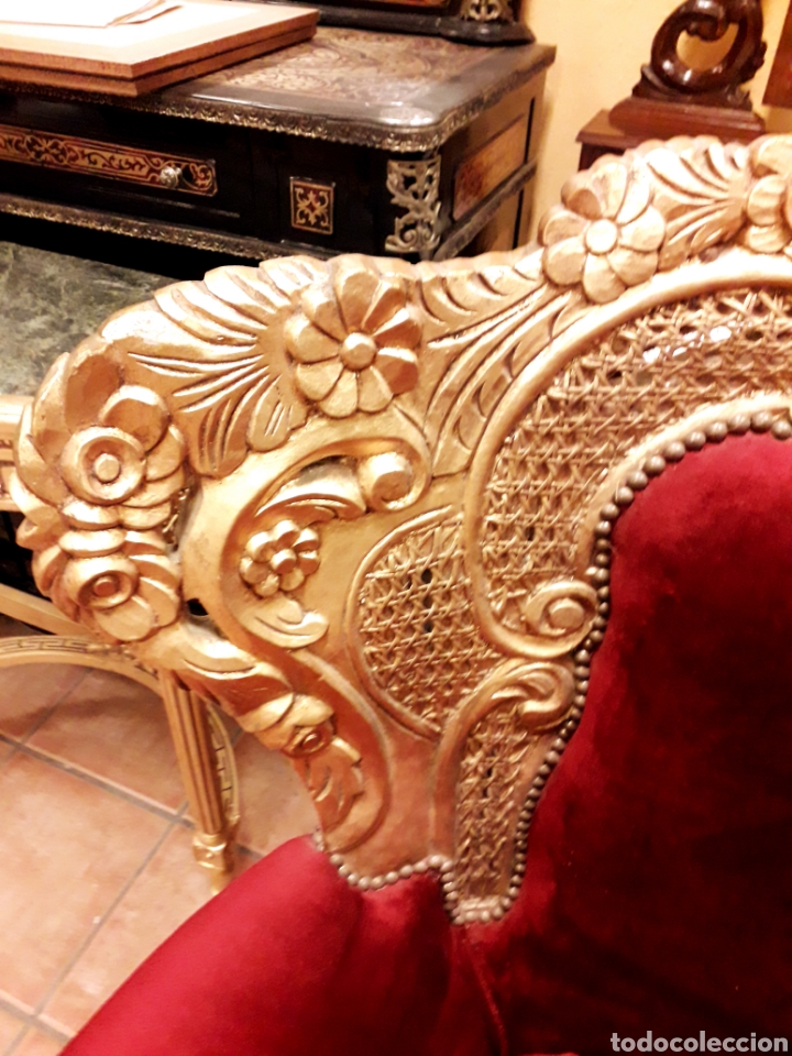 Antig&uuml;edades: ESPECTACULAR SILLON TRONO LUIS XV - Foto 6