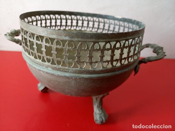 Antig&uuml;edades: MACETERO DE COBRE. MIDE: 175 cm. DIAMETRO - Foto 1