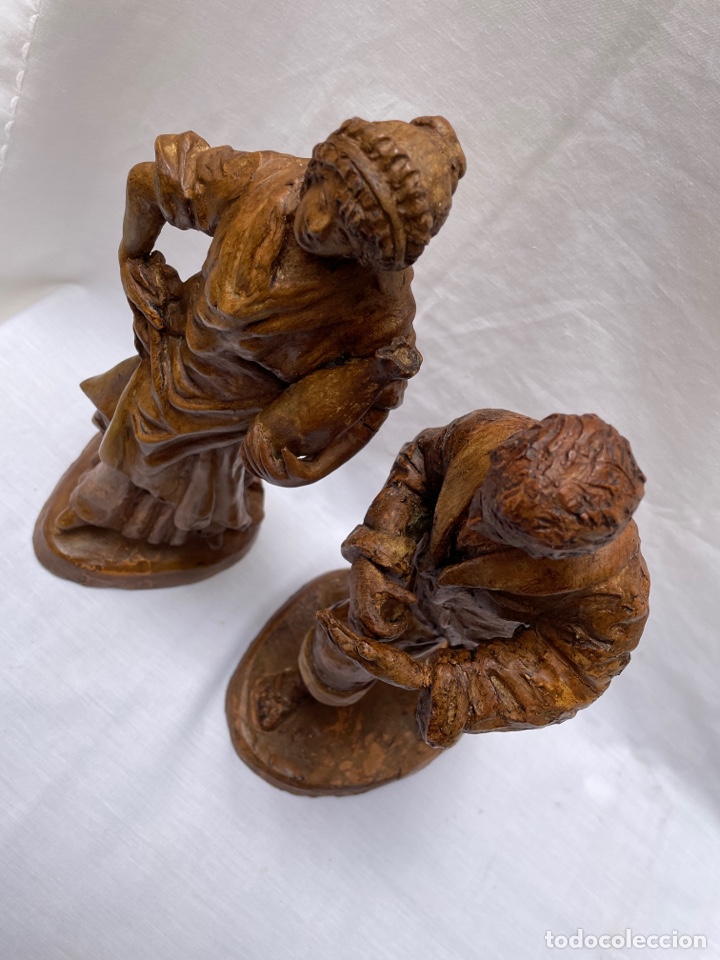 Antig&uuml;edades: Conjunto figuras de barro siglo XIX - Foto 5