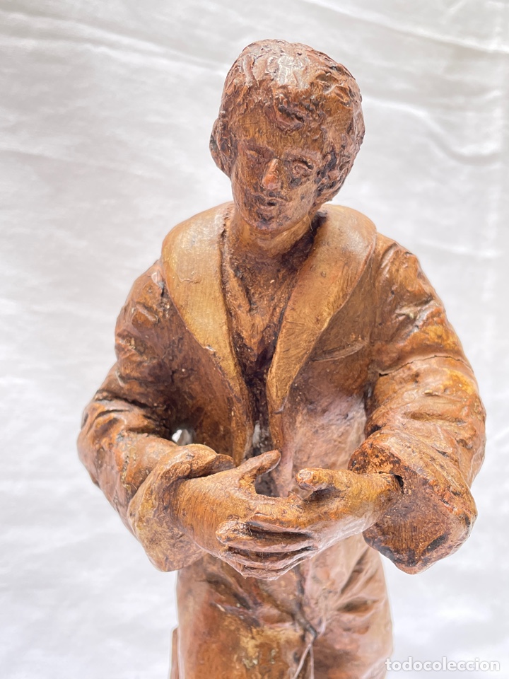 Antig&uuml;edades: Conjunto figuras de barro siglo XIX - Foto 14