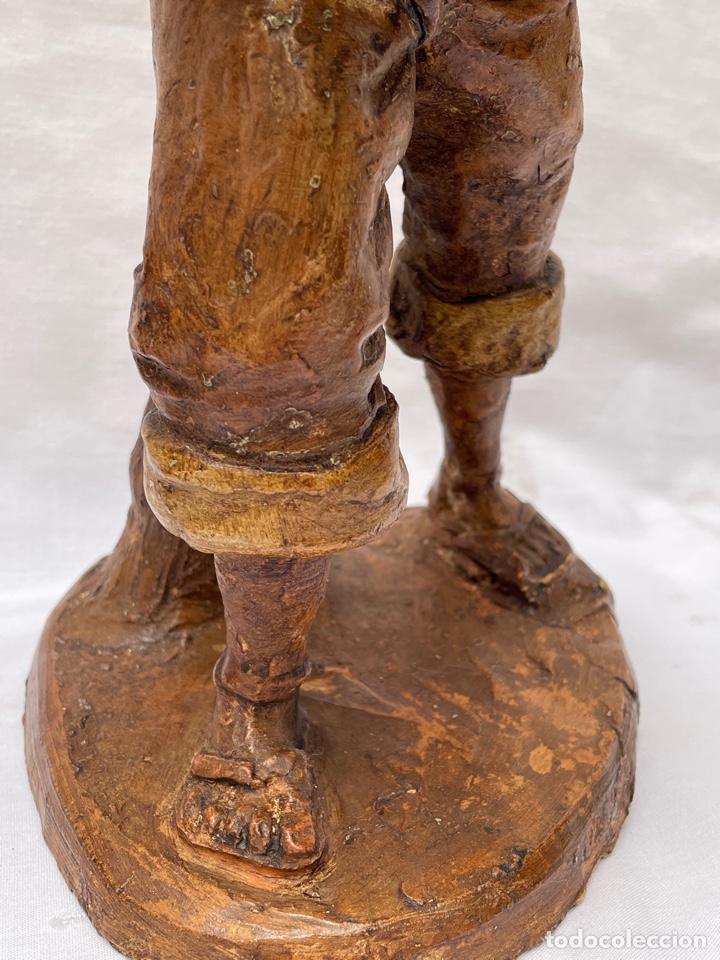 Antig&uuml;edades: Conjunto figuras de barro siglo XIX - Foto 15