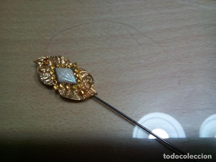 Antig&uuml;edades: * AGUJA DE SOMBRERO. 23 CM.(Rf:M-4/b) - Foto 1