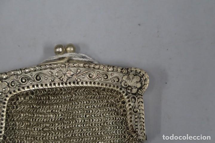Antig&uuml;edades: MONEDERO DE MALLA. PLATA. HACIA 1920 - Foto 2