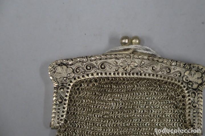 Antig&uuml;edades: MONEDERO DE MALLA. PLATA. HACIA 1920 - Foto 3