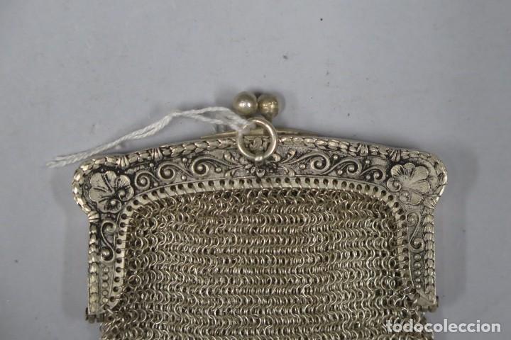 Antig&uuml;edades: MONEDERO DE MALLA. PLATA. HACIA 1920 - Foto 5