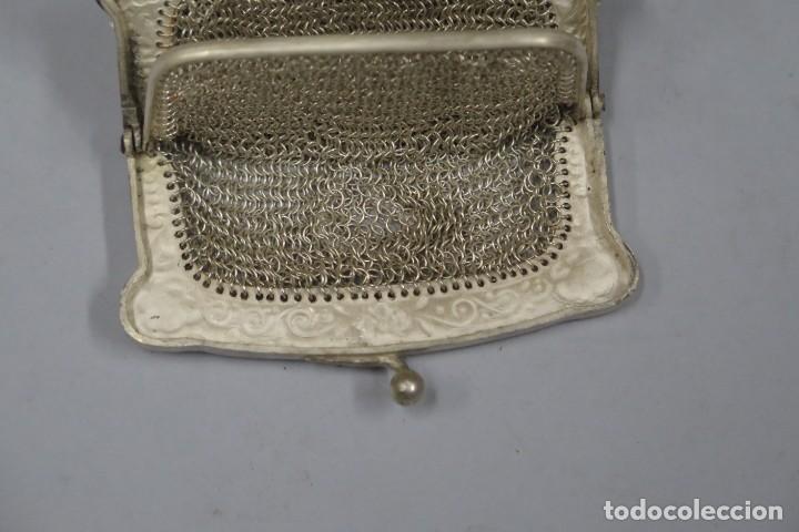 Antig&uuml;edades: MONEDERO DE MALLA. PLATA. HACIA 1920 - Foto 8