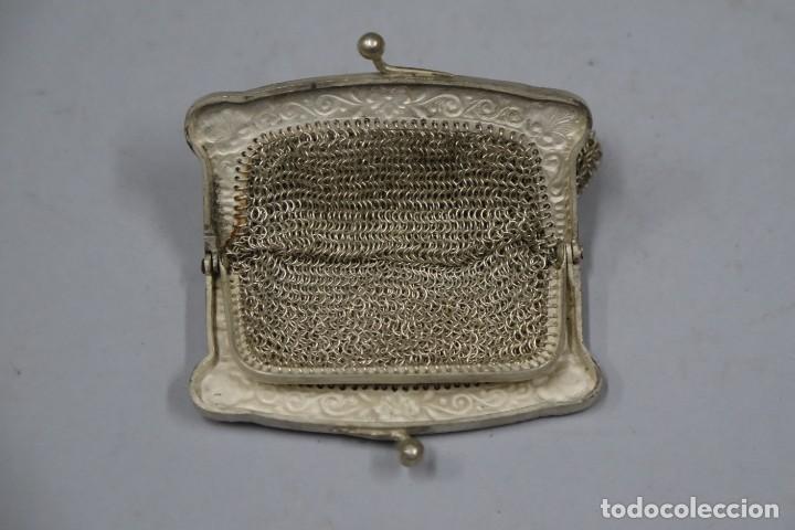 Antig&uuml;edades: MONEDERO DE MALLA. PLATA. HACIA 1920 - Foto 9