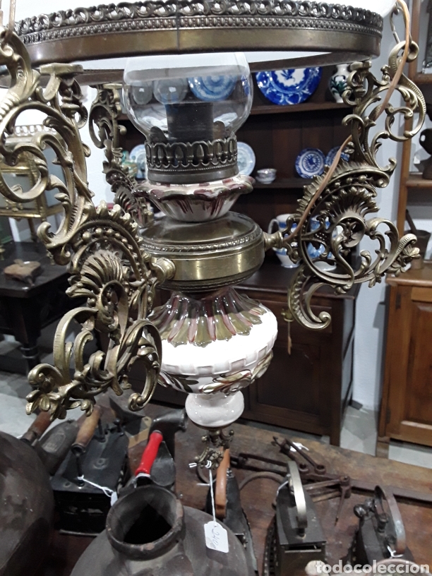 Antig&uuml;edades: Lampara de cadenas - Foto 7