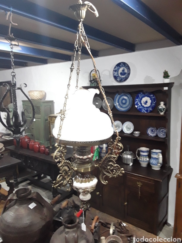 Antig&uuml;edades: Lampara de cadenas - Foto 8