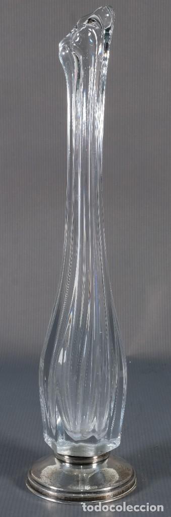 Antig&uuml;edades: Jarr&oacute;n en cristal con base en metal - Foto 1