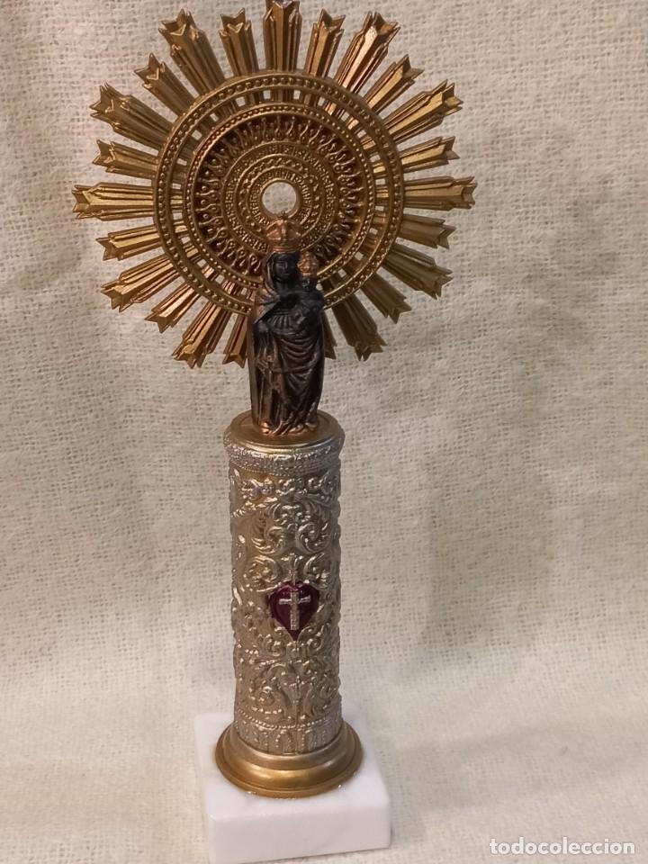 Antig&uuml;edades: VIRGEN DEL PILAR G.(28cm) MARMOL-BLANCO - Foto 1