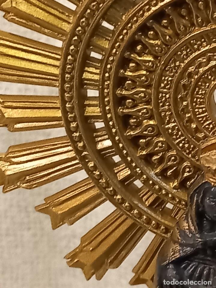 Antig&uuml;edades: VIRGEN DEL PILAR G.(28cm) MARMOL-BLANCO - Foto 7