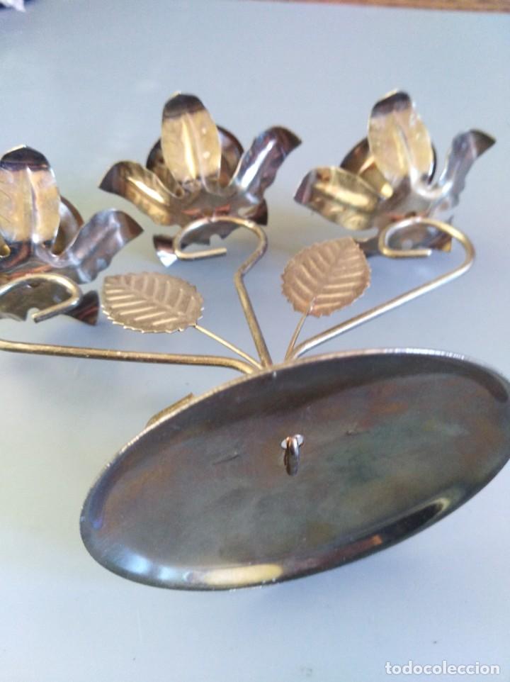 Antig&uuml;edades: Antiguo candelabro, metal (866) - Foto 5