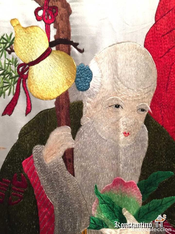 Antig&uuml;edades: SCROLL DE SEDA 100% CHINO 132X75 CMS - Foto 6