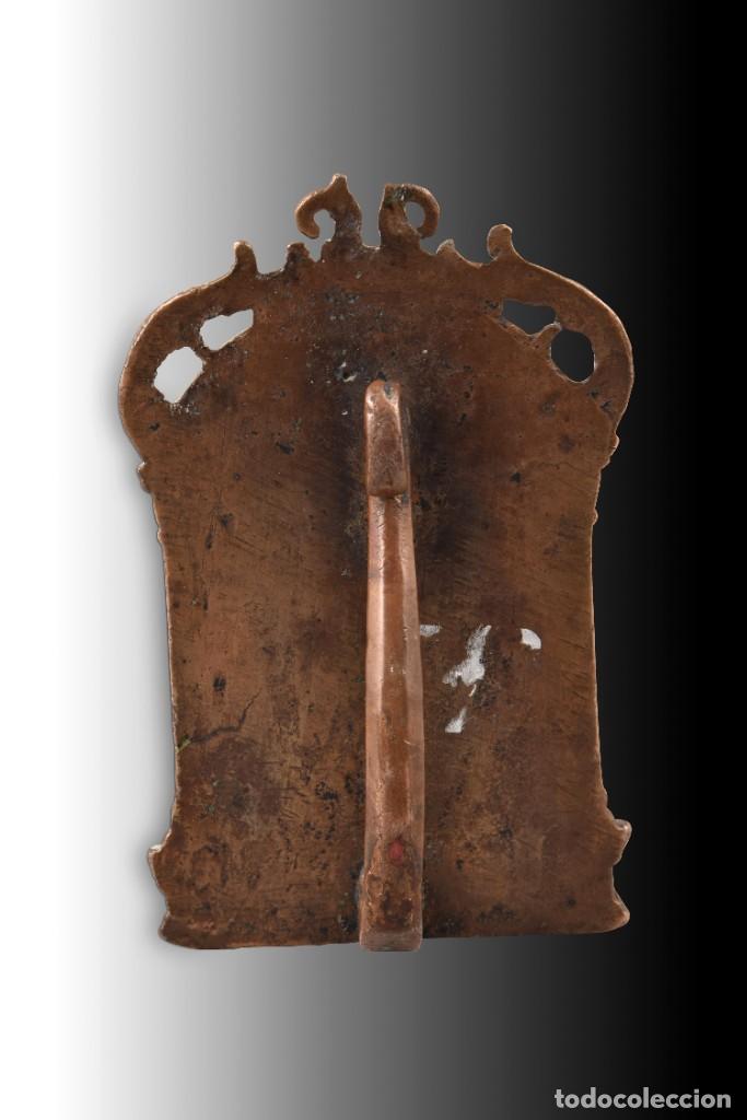 Antig&uuml;edades: Portapaz. Bronce. Siglo XVI. - Foto 2