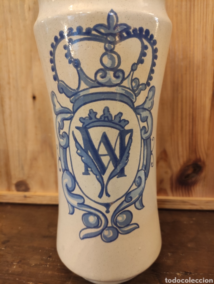 Antig&uuml;edades: Albarelo de cer&aacute;mica de Talavera Dercos - Foto 2