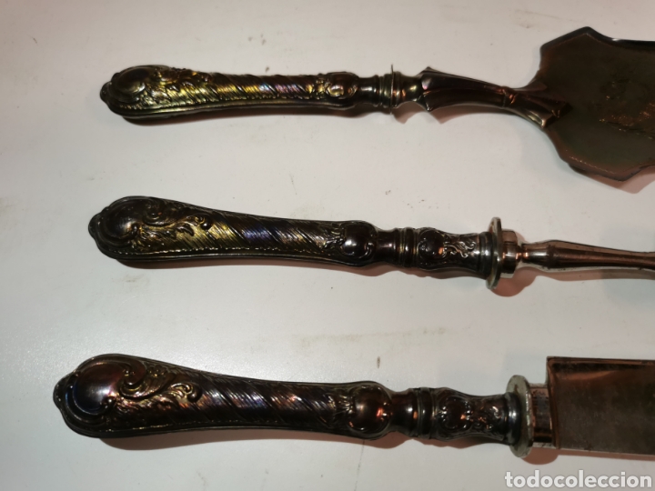 Antig&uuml;edades: Juego de pala tenedor y cuchillo - Foto 1
