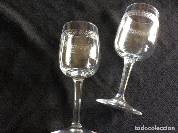 Antig&uuml;edades: Pareja copas cristal la Granja - Foto 2