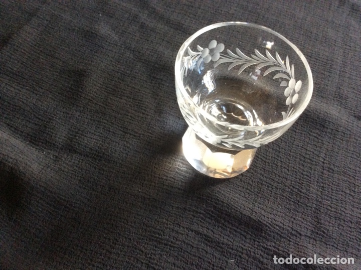 Antig&uuml;edades: Copa cristal tallado - Foto 2