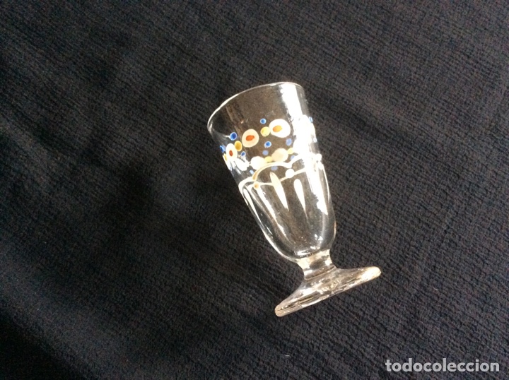 Antig&uuml;edades: Copa cristal pintada - Foto 1