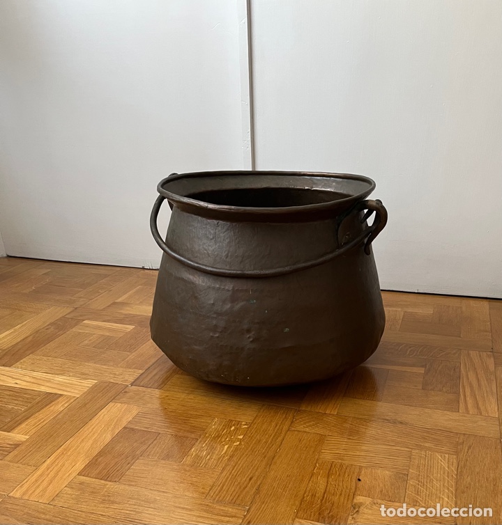 Antig&uuml;edades: Caldero vasco navarro de cobre - Foto 2