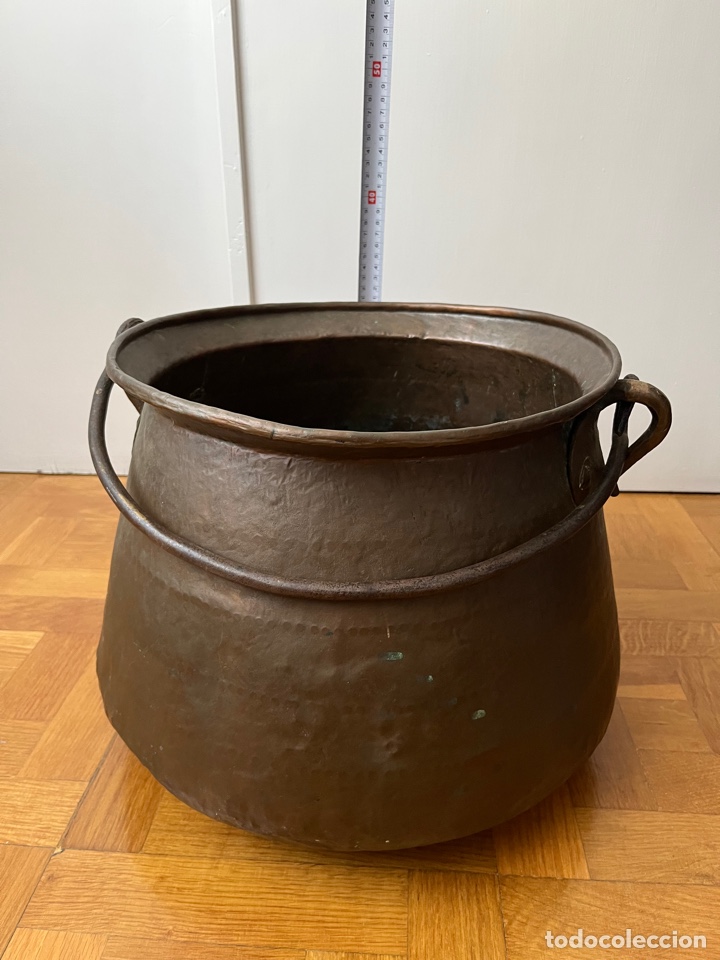 Antig&uuml;edades: Caldero vasco navarro de cobre - Foto 3