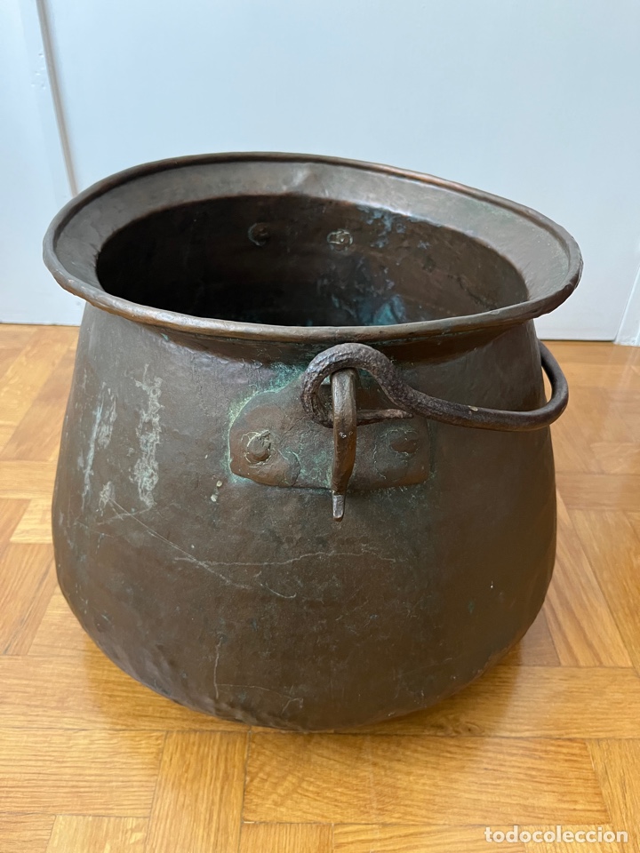 Antig&uuml;edades: Caldero vasco navarro de cobre - Foto 5