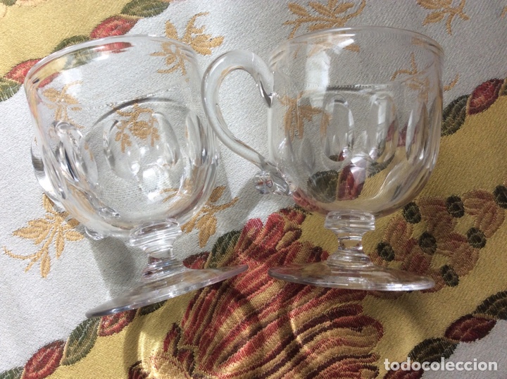 Antig&uuml;edades: Pareja de copas de cristal tallado - Foto 3