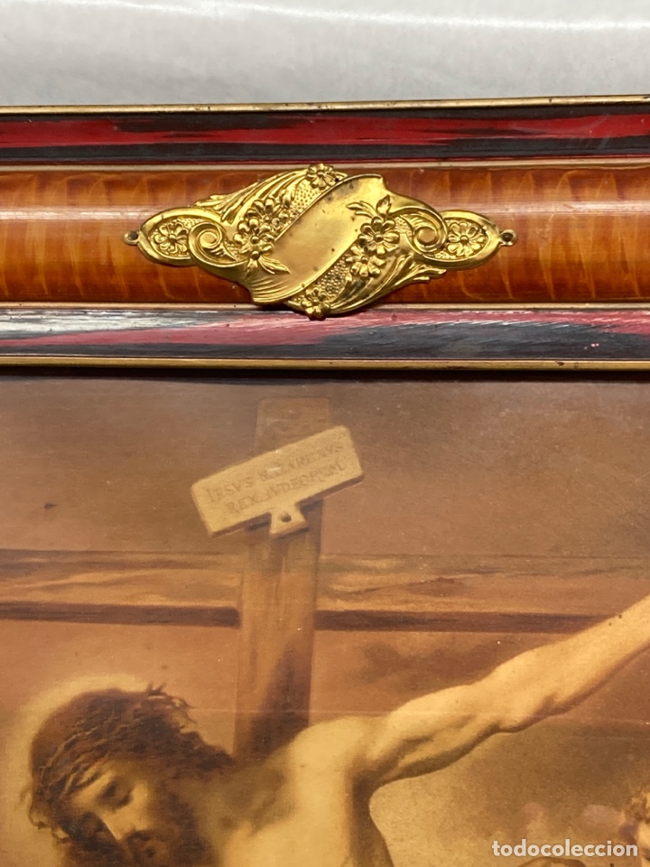 Antig&uuml;edades: Marco con l&aacute;mina - Foto 2