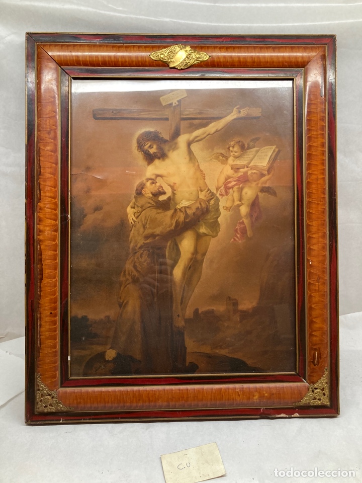 Antig&uuml;edades: Marco con l&aacute;mina - Foto 1
