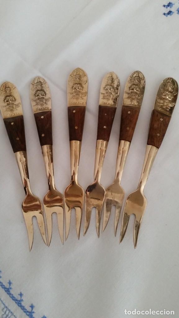 Antig&uuml;edades: EXPLENDIDOS TANADORES DE POSTRE SELADO NIKEL BRONZE SIAN - Foto 2