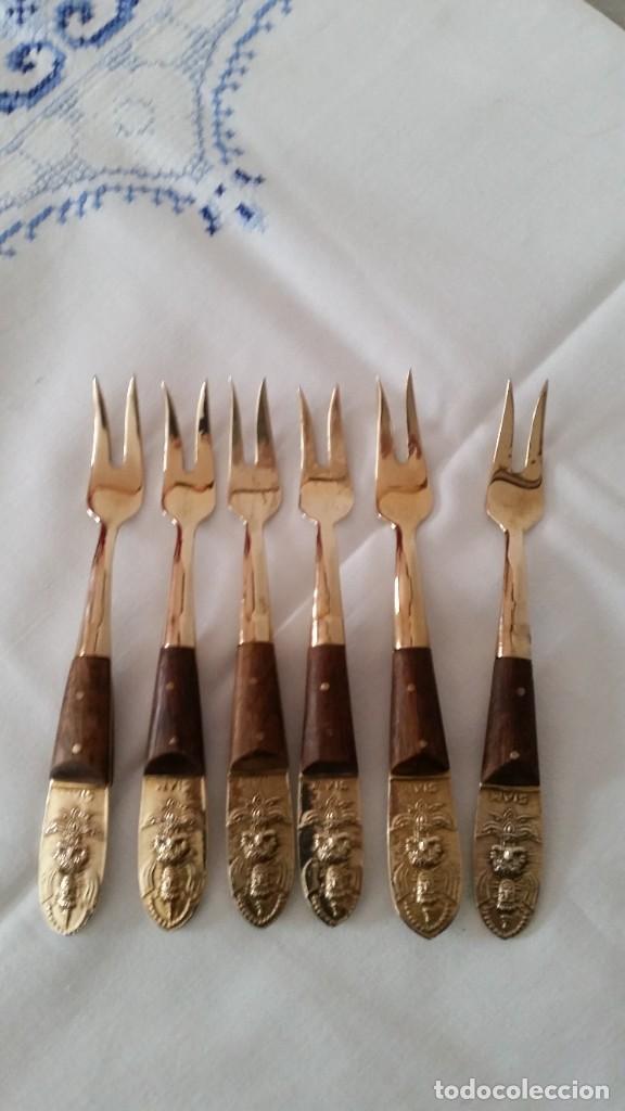 Antig&uuml;edades: EXPLENDIDOS TANADORES DE POSTRE SELADO NIKEL BRONZE SIAN - Foto 3