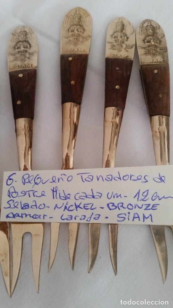 Antig&uuml;edades: EXPLENDIDOS TANADORES DE POSTRE SELADO NIKEL BRONZE SIAN - Foto 10
