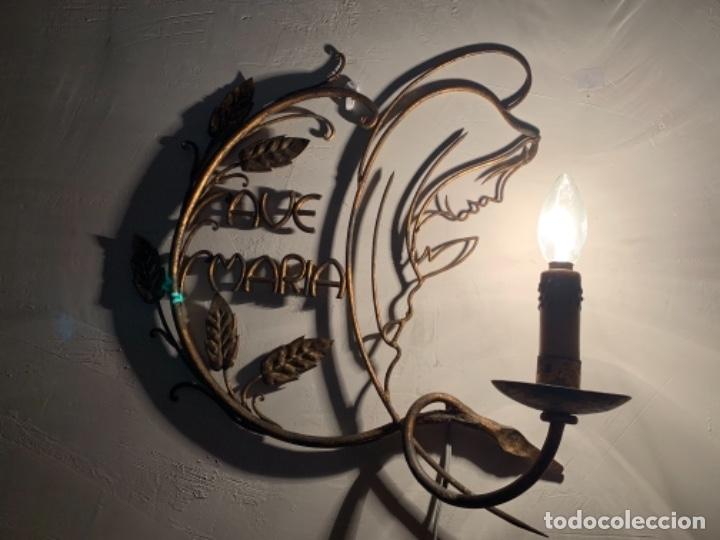Antig&uuml;edades: L&aacute;mpara de bronce para pared - Foto 2