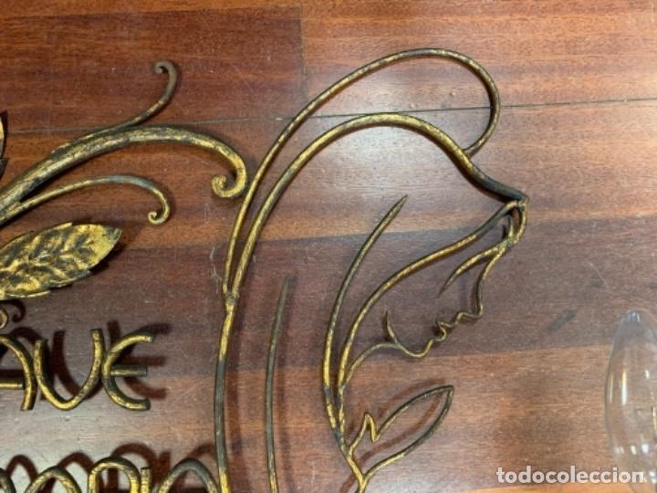 Antig&uuml;edades: L&aacute;mpara de bronce para pared - Foto 5