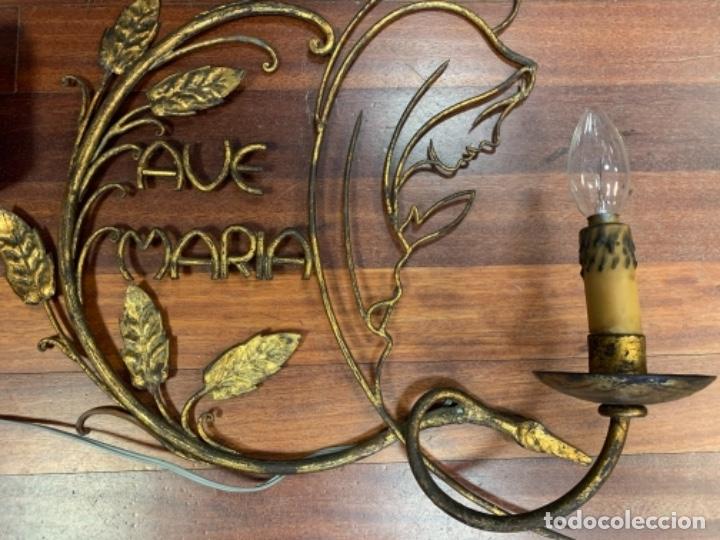 Antig&uuml;edades: L&aacute;mpara de bronce para pared - Foto 6
