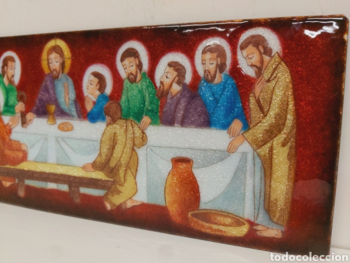 Antig&uuml;edades: Esmalte &uacute;ltima cena antiguo - Foto 2