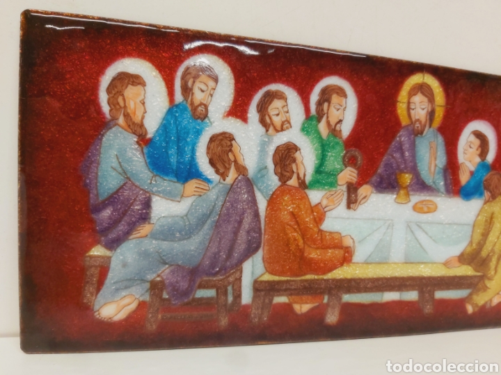 Antig&uuml;edades: Esmalte &uacute;ltima cena antiguo - Foto 3