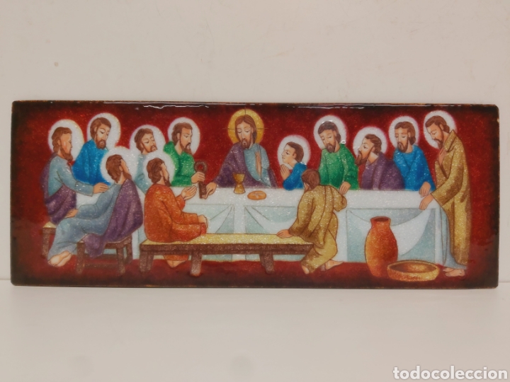 Antig&uuml;edades: Esmalte &uacute;ltima cena antiguo - Foto 1