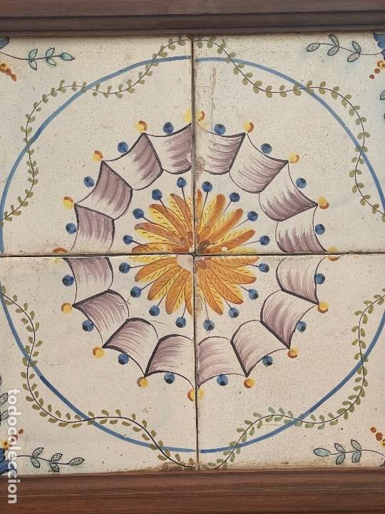 Antig&uuml;edades: Cuadro panel 4 azulejos antiguos valencianos - Foto 2