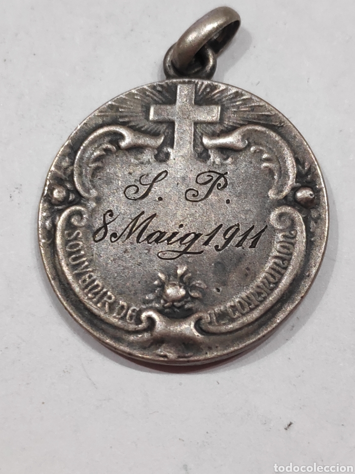 Antig&uuml;edades: Medalla de comuni&oacute;n 11 de mayo 1911 - Foto 3