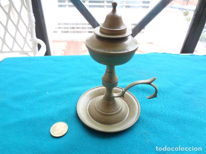 Antig&uuml;edades: ANTIGUO CANDIL CAPUCHINA DE BRONCE - Foto 4