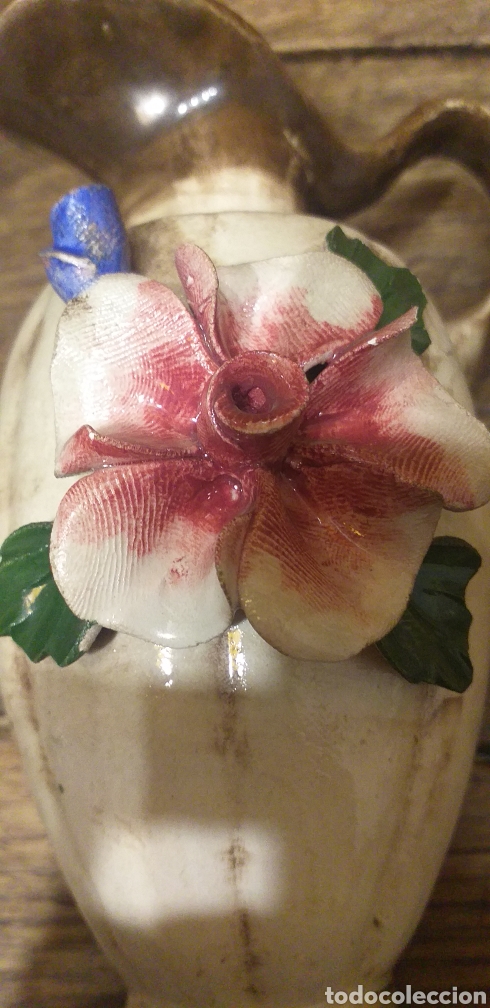Antig&uuml;edades: Jarron porcelana capodimonte - Foto 4