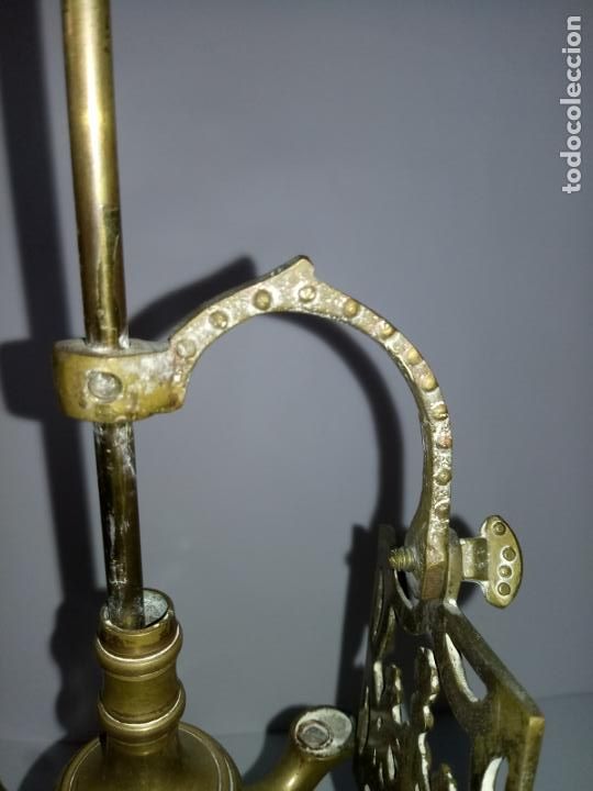 Antig&uuml;edades: ANTIGUA L&Aacute;MPARA DE ACEITE - TRES LUCES - Foto 4