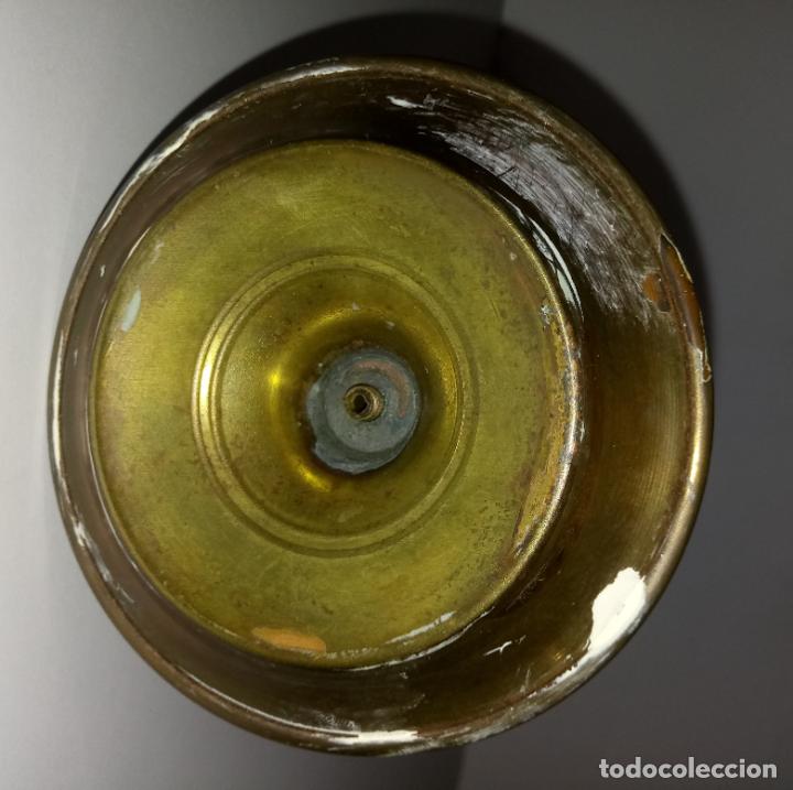 Antig&uuml;edades: ANTIGUA L&Aacute;MPARA DE ACEITE - TRES LUCES - Foto 8