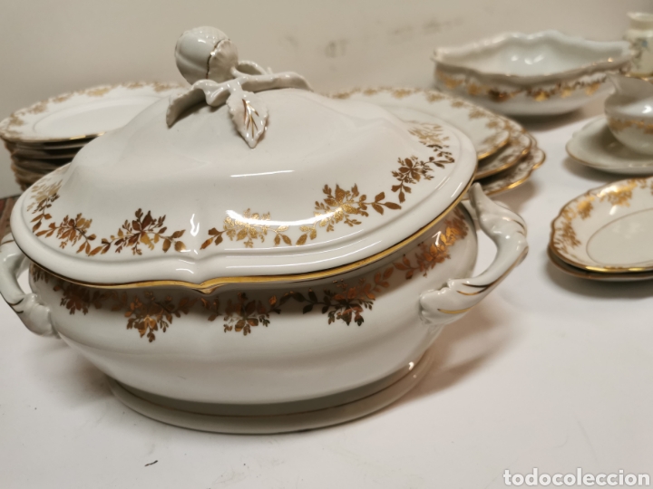Antig&uuml;edades: Vajilla Bidasoa oro porcelana - Foto 4
