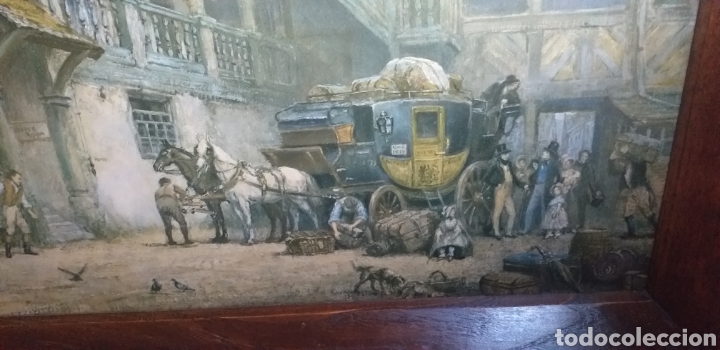Antig&uuml;edades: Bandeja en madera con escena t&iacute;pica - Foto 5